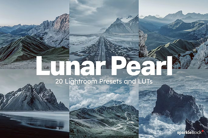 80 پریست لایت روم و لات رنگی 2023 حرفه ای تم طبیعت Lunar Pearl Lightroom Presets and LUTs